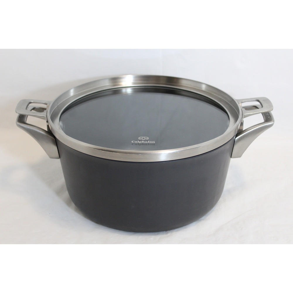 Calphalon Premier Space Saving Hard Anodized Nonstick 6 Qt Pot Dutch Oven w/ Lid